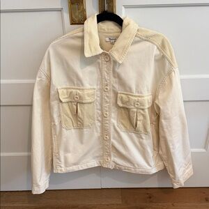 Madewell Cream Corduroy Utility Jacket
